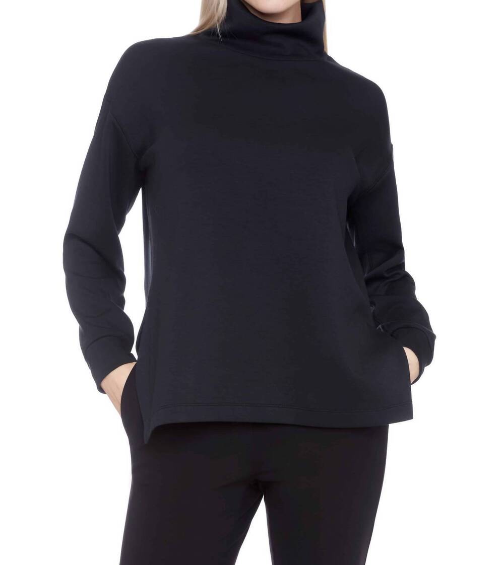 NEW ILTM relaxed fit long sleeves turtleneck top in black